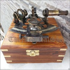 "Sextant en laiton allemand vintage - Instrument de navigation maritime fonction