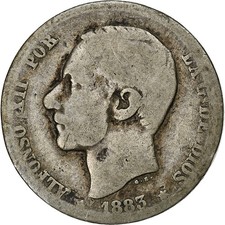 Espagne, Alfonso XII, Peseta