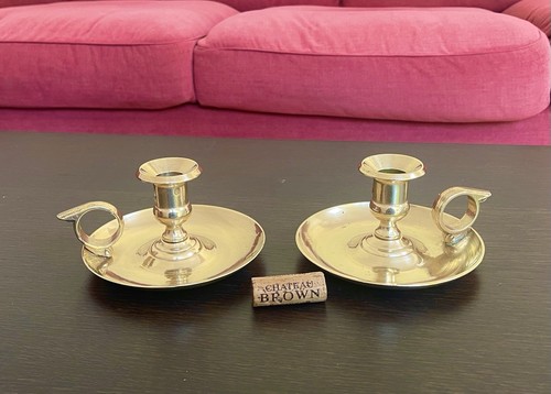 Paire chandeliers laiton - paire, de