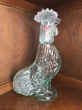 Bouteille en verre forme coq bouchon amovible tête coq