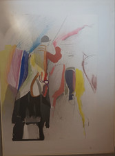 Michel Tyszblat (1936-2013) Figuration Narrative technique mixte jockey signé