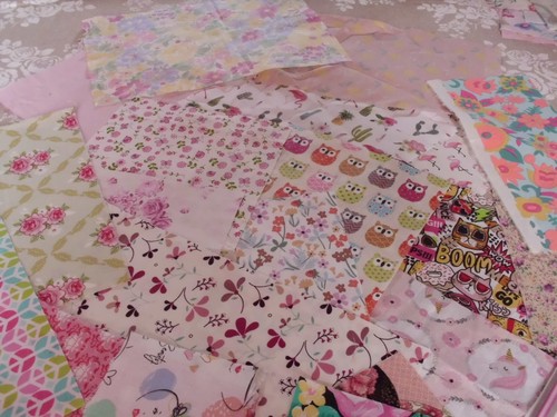 Lot petits coupons tissu - petits,