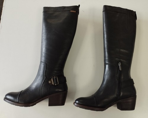 Pikolinos bottes noir cuir - pikolinos,