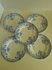 LOT DE 5 ASSIETTE  PLATE FLORAL ANCIEN ST AMAND LEBACQZ & BOUCHARD TERRE DE FER 