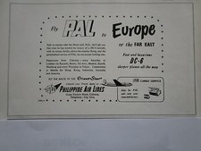 6/1953 PUB PAL PHILIPPINE AIR LINES DC-6 ORIENT STAR ORIGINAL AD