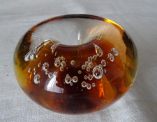 Presse papier verre ambré 