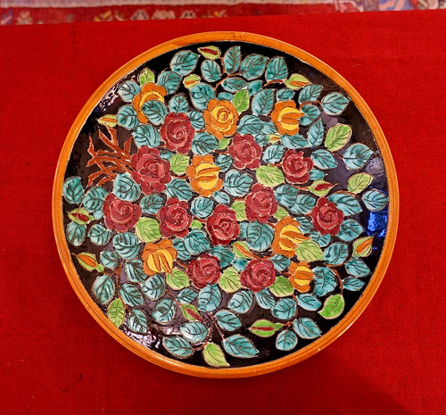 Coupe plat vintage faience - vintage, en