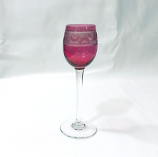 verre à liqueurs ART DECO cristal doublé gravé à l'acide CRISTALLERIE DE NANCY