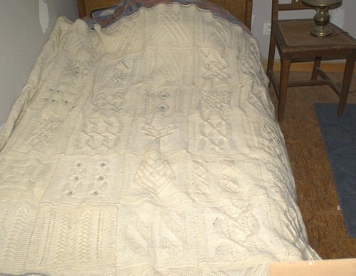 Plaid afghan écru - 100, %