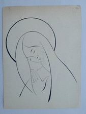 Dessin ancien PORTRAIT FEMME