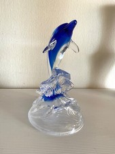 Cristal d'Arques dauphin bleu