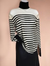 Vintage pull rayé noir &