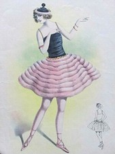 La Houpette Album de Travesti L. Demuylder  Rare litho Art-Déco  Mode