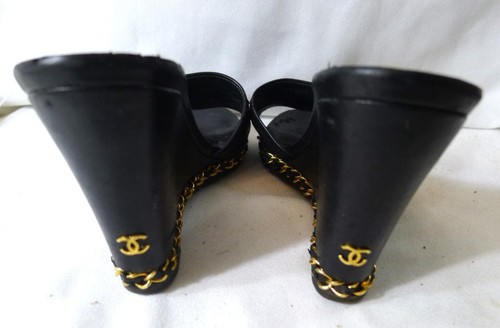 Mules compensées chanel - mules,