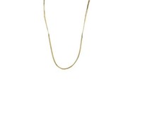 Collier chaîne maille miroir en acier doré 316L