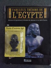 STATUETTE FIGURINE EGYPTIENNE RESINE BUSTE D'HOMME ÂGE ATLAS SOUS BLISTER+ FAS