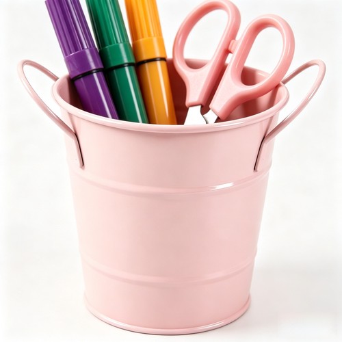 Lot porte crayons - crayons, métal