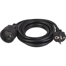 Rallonge prolongateur électrique câble noir 3 mètres 3x1.5mm²  fiche M-F 16A DHO