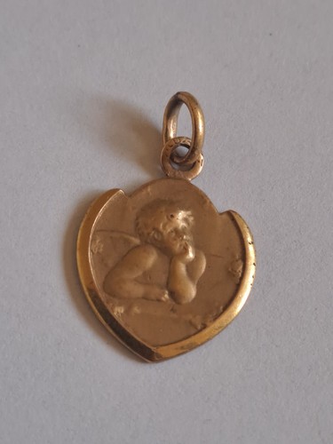 Pendentif coeur avec chérubin - avec,