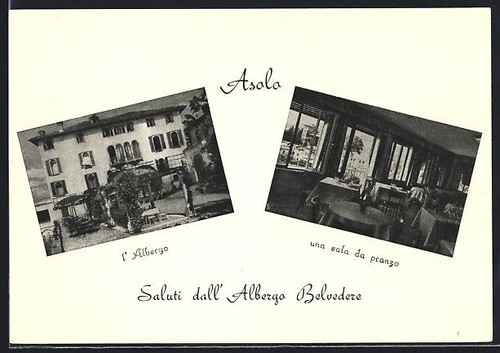 Carte postale asolo - postale, albergo