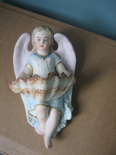 Ancien bénitier porcelaine - bénitier,