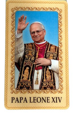 Image  du Pape Léon XIV – Prière et Bénédiction – Finition Plastifiée