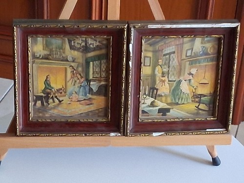 Paire tableaux gravures - de,