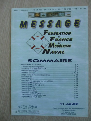 Message revue officielle - officielle, de