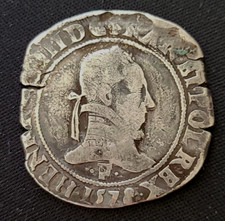 HENRI III: FRANC AU COL PLAT 1578 ANGERS RARE