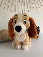 16⚜️ Peluche Doudou Chien Miss Lady Disney La Belle et le Clochard Hauteur 23 Cm