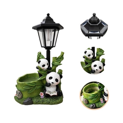 Statue pour lanterne panda - , en