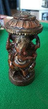 Statuette bois ganesh - bois, de