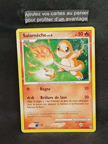 Carte pokémon salameche - carte,