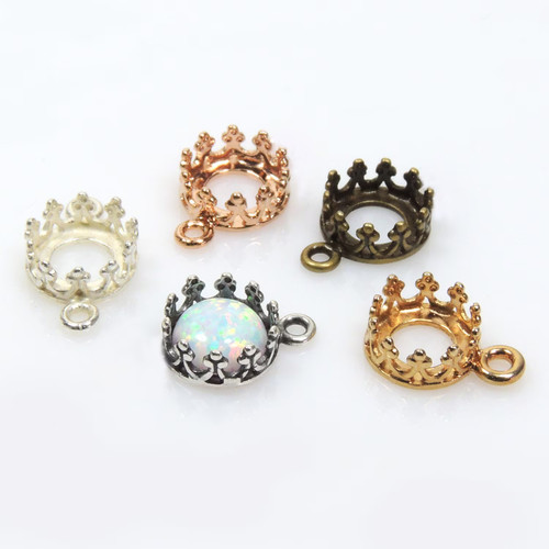 10pcs round 6mm crown - 10pcs,