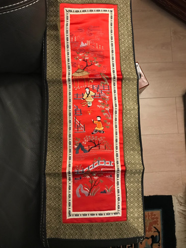 Napperon broderie soie chine - soie,
