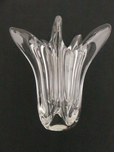 Vase cristal signé - en,