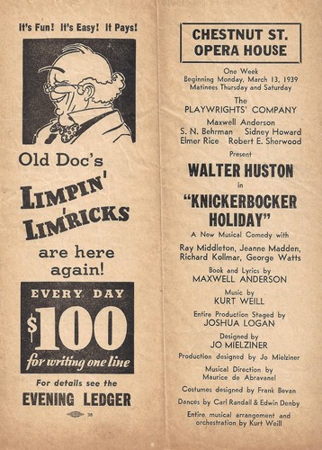 Walter huston knickerbocker - walter, "knickerbocker