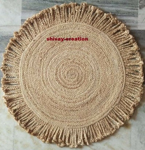 Tapis 100 jute rond naturel - jute,