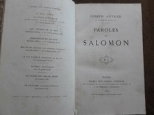 JOSEPH AUTRAN. PAROLES DE