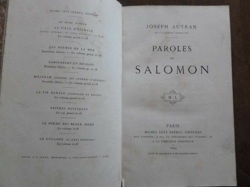 Joseph autran paroles de - paroles,