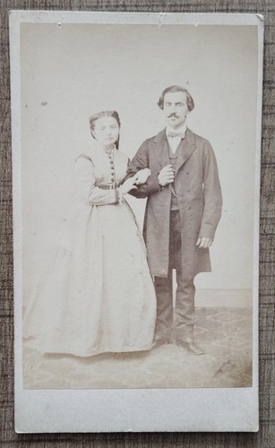 Cdv couple mariés lacroix - couple,