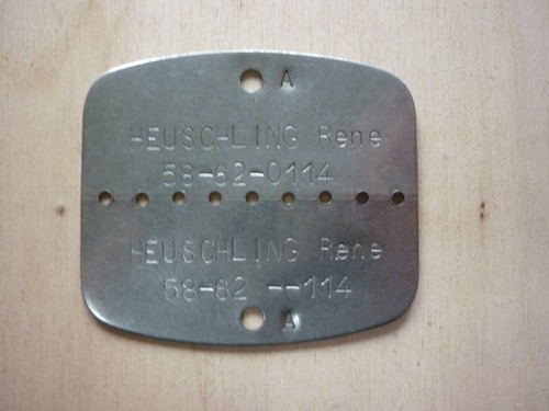 Plaque identité soldat de - plaque,