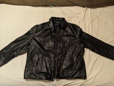 Croft & Barrow Men's Size XXL Leather Jacket Zip Up Pre Owned