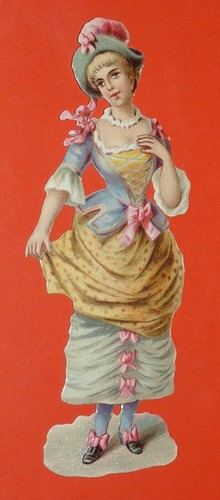 Chromo decoupi 1875 - 1875-1885, femme