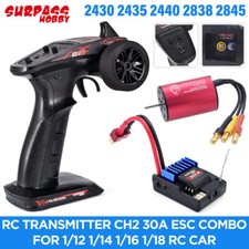 Surpass Hobby RC Controller 2.4G CH2 Transmitter w/ Receiver Brushless Motor ESC
