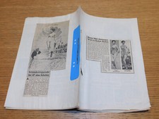 vintage 1954 COUPURES de PRESSE journal allemand CONCOURS MISS allemagne GERMANY