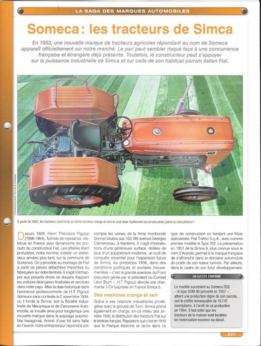 Fiche someca les tracteurs - fiche,