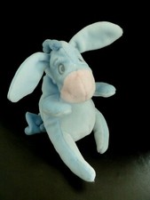 *. DOUDOU PELUCHE DISNEY NICOTOY BOURRIQUET bleu rose ETAT NEUF*
