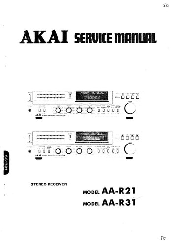 Service manuel instructions - manuel, d'instructions