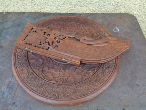 Table guéridon pliant ancien - ,
